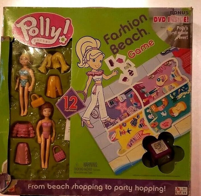 POLLY POCKET FASHION BEACH GAME MATTEL 2003 C6273 & UNOPENED for sale  online