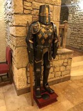Medieval Templar Knight Armor Suit 18- Gauge Steel Wearable Cosplay Costume Gift