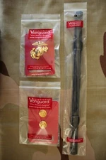 USMC US MARINE CORPS CHIN STRAP GOLD BUTTON BADGE SET 4 ENLISTED COMBINATION CAP