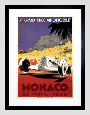 86039 RACE MOTOR GRAND PRIX 1935 MONTE CARLO MONACO Decor Wall Print Poster