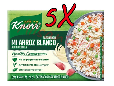 5X KNORR MI ARROZ BLANCO SAZONADOR WHITE RICE SEASONING -  5 BOXES (20 PACKETS)