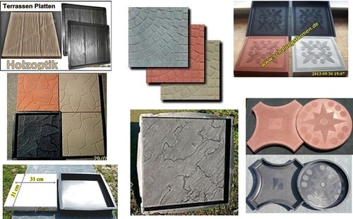 Gießformen-Schalungsform für Terrassenplatten mit Randverzierung 40x40x5cm (236) - Bild 5 von 5