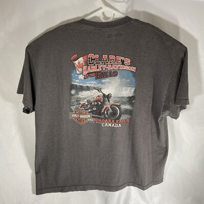 R*D様 Harley-Davidson Tシャツ ダークグレー Harley Davidson T Shirt Size 3XL Niagara Falls Canada Motorcycles