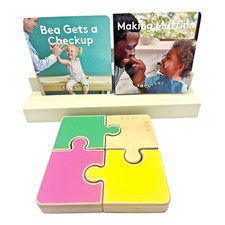 Lovevery Lot of 3 Jigsaw Puzzle Bea Gets Checkup Making Muffins Companion Helper
