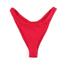L*Space Cabana Cheeky Bikini Bottom Women's Size XS Hot Cherry Pink Swim