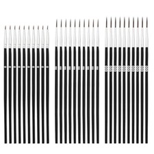 30pcs Detail Paint Brushes, Fine Tip Paint Brush with 3 Sizes 0 00 000 Black