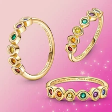 925 Sterling silver Ring Infinity Stones Ring Women Lovers Ring Fashion Jewelry