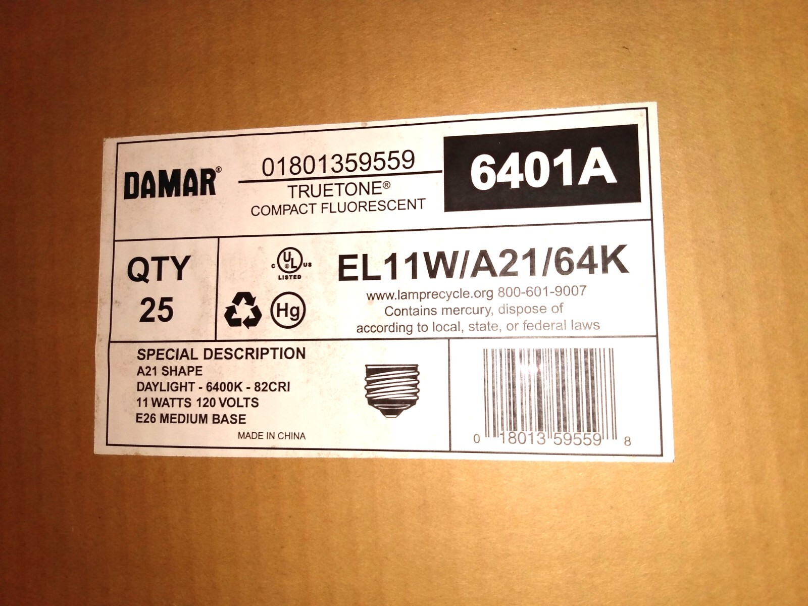 Lot of (25)&nbsp;CFL Bulbs - New in Box -  Equivalent To 35 Watt Incandescent