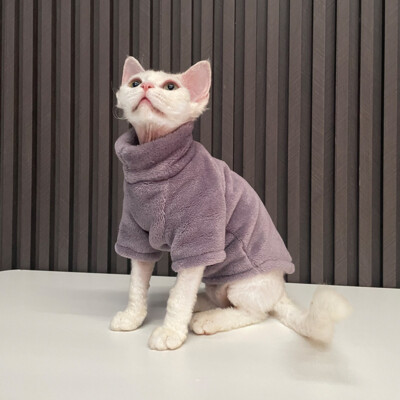 Hairless Cat Sweater Winter Thickening Soft  Warm Sphynx Cat Comfortable Clothes