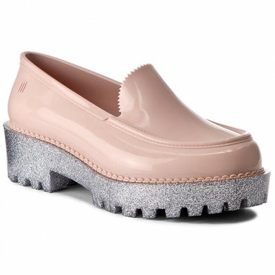 pink platform loafers