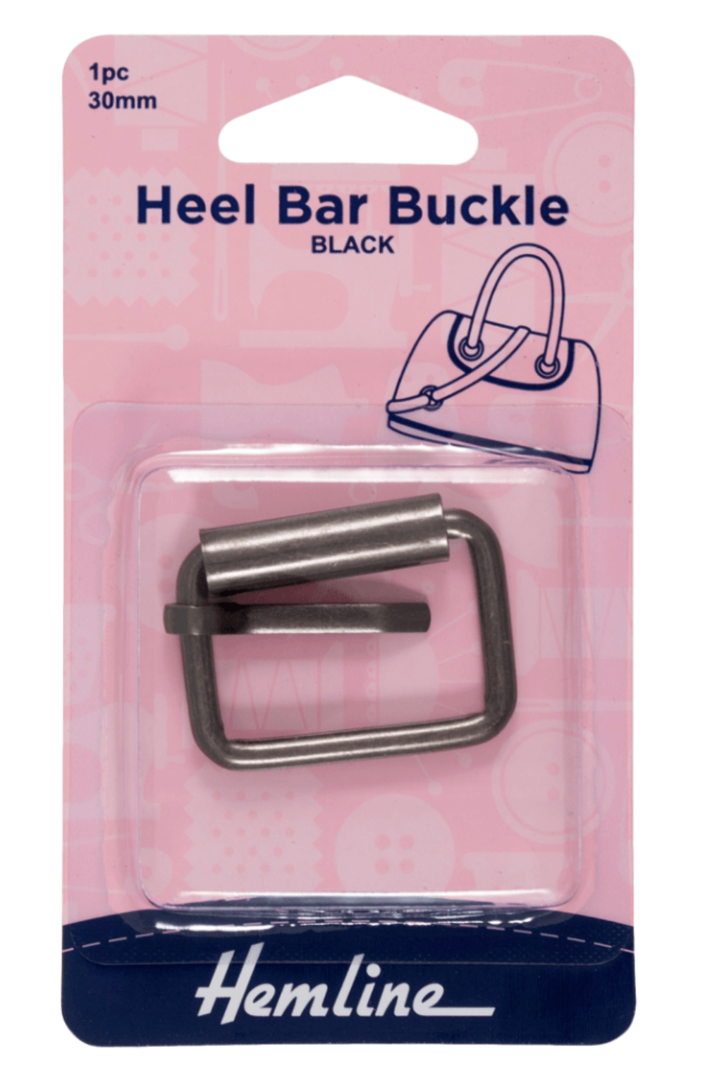 Galedi Pins Heel Bar Buckle – 30mm Nickel Black Durable Hardware