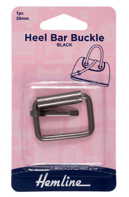 Galedi Pins Fersensteg Schnalle - 30 mm Nickel schwarz robuste Hardware
