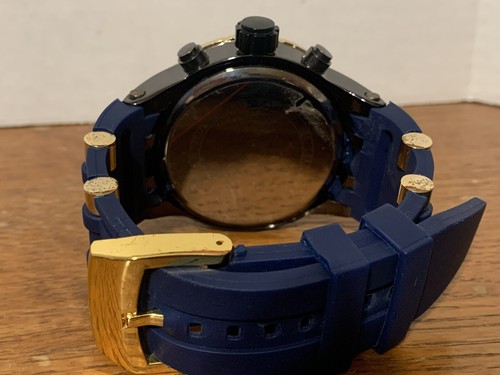 SELTENE GOLDFARBENE OCEAN DEEP 52mm MILITÄRUHR MESSINGGEHÄUSE & SILIKONARMBAND - Bild 6 von 8