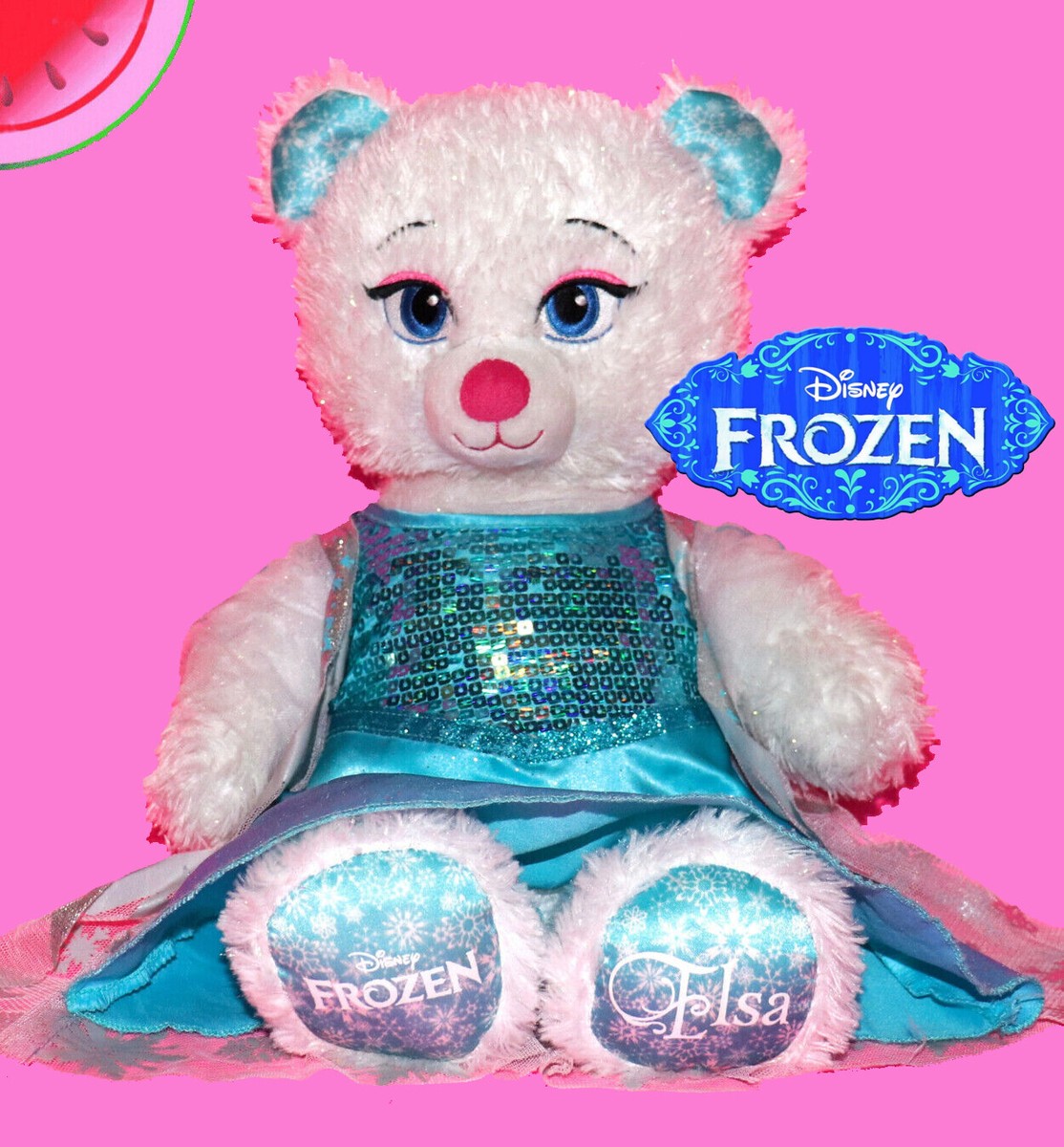FROZEN BUILD A BEAR Singing ELSA SINGS "Let it Go" Plush Doll in Dress  Disney