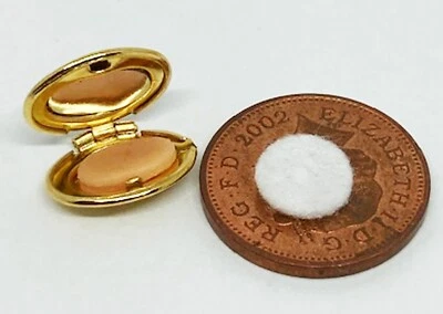 Puppenhaus Gold Farbe Kompakt Spiegel Set 1:12 Kalk Schlafzimmer Zubehör Tumdee - Bild 1 von 4