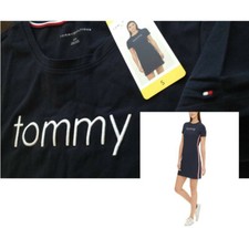 【New】Tommy Hilfiger Women's【Tommy Hilfiger Logo Dress】Navy @Size. Small