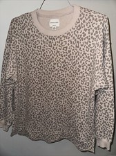 AMERICAN EAGLE Jegging Fit Leopard Print Side Slit Sweatshirt Womens Size XXS
