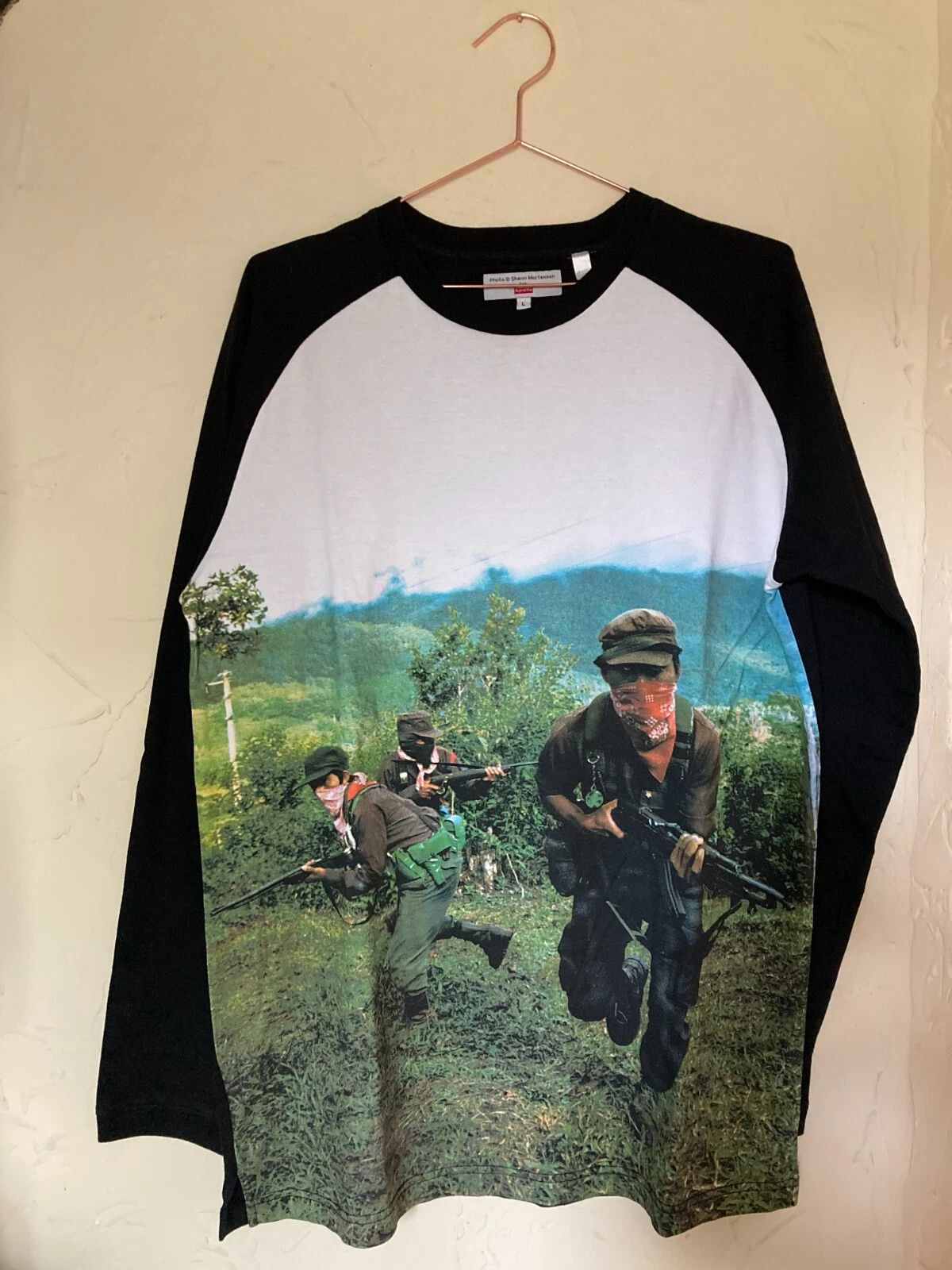RARE T shirt de baseball 2005 SPREME x Shawn Mortensen Zapatista l/s