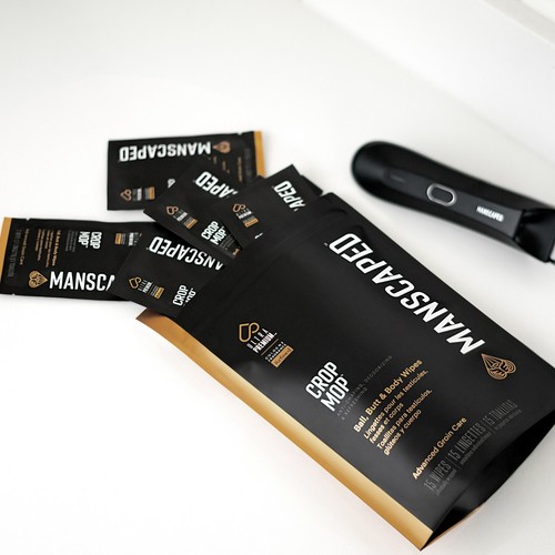 MANSCAPED™ Crop Mop™ On-The-Go Individually Wrapped Ball & Body Wipes, 15 Pack - Picture 5 of 7