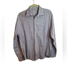 BUGATCHI PURPLE  GREEN SHAPED FIT BUTTON DOWN