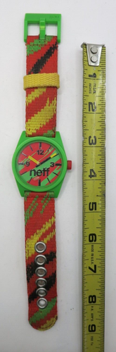 Neff Daily Rasta Quartz Watch - NF0209-RAST - New Battery - Picture 5 of 14
