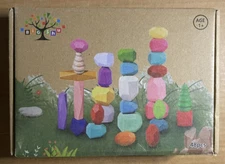 48Pcs Wooden Stacking Blocks Building Toys-Toddler Learning Toy