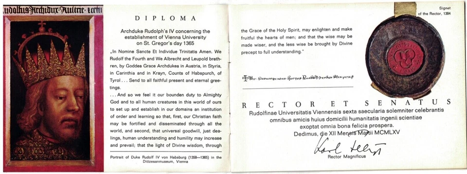 1965 VIENNA 50 Schilling PR SET 600th Anniversary of the Vienna University 🇦🇹 - Image 3 of 4