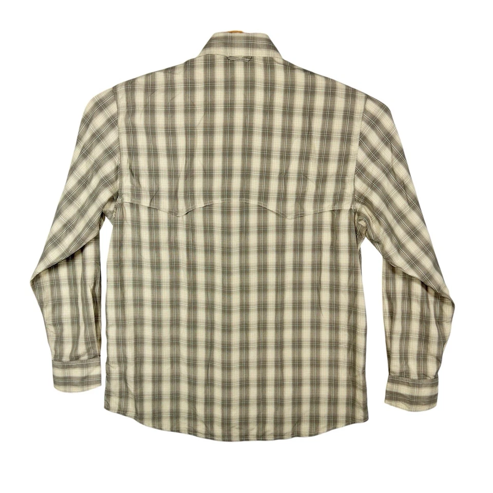 Camisa Occidental Simms Pesca Perla A Presión Para Hombres Grande Al Aire Libre Gorpcore Lake Navegación Foto 3 de 4