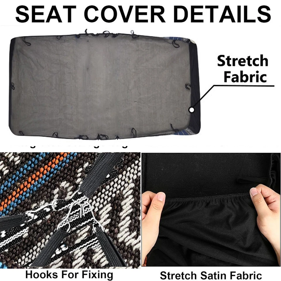 Truck Pickup SUV Car Saddle Blanket Bench Seat Cover For Chevrolet 1950's-2004 - Image 4 of 4