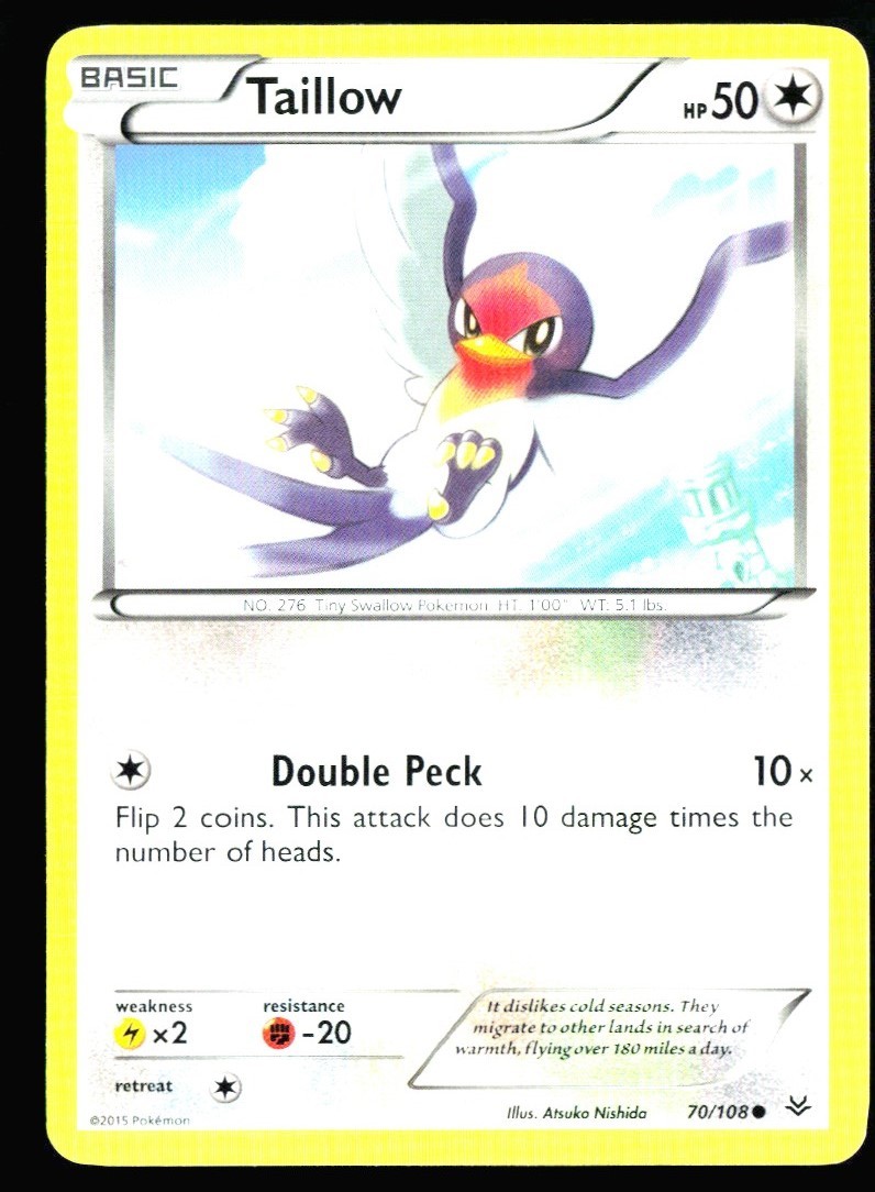 2016 XY, Trainer Kits - XY Trainer Kit—Pikachu Libre Taillow #7 Non Holo Pokemon
