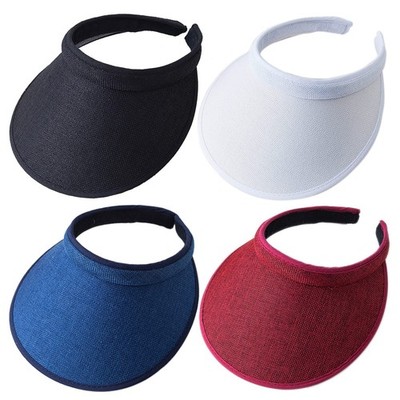 4 PCS Women Wide Brim Sun Visor UV Protection UPF50+ Golf Visor Clip Hat New