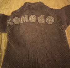 Komodo heavy knit wool cardigan vintage 1990s full zip Nepal handmade size 1. 