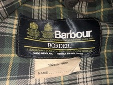 Barbour Men's Border Wax Jacket Green, Waterproof, UK Size 40" Chest
