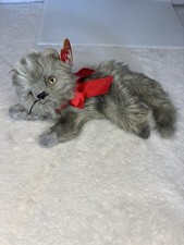 Ty Beanie Baby BEANI the Grey Cat 8" NEW MINT with Tag Plush Stuffed Animal Toy