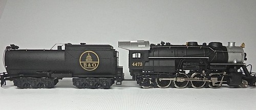 HO Bachmann B&O Mikado 2-8-2 with Vanderbilt Tender Loco & Tender Smokes Lighted - Picture 8 of 13