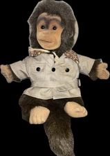 N Hosung Chimp Short Arm Monkey Plush Vintage Stuffed Animal Hand Puppet U