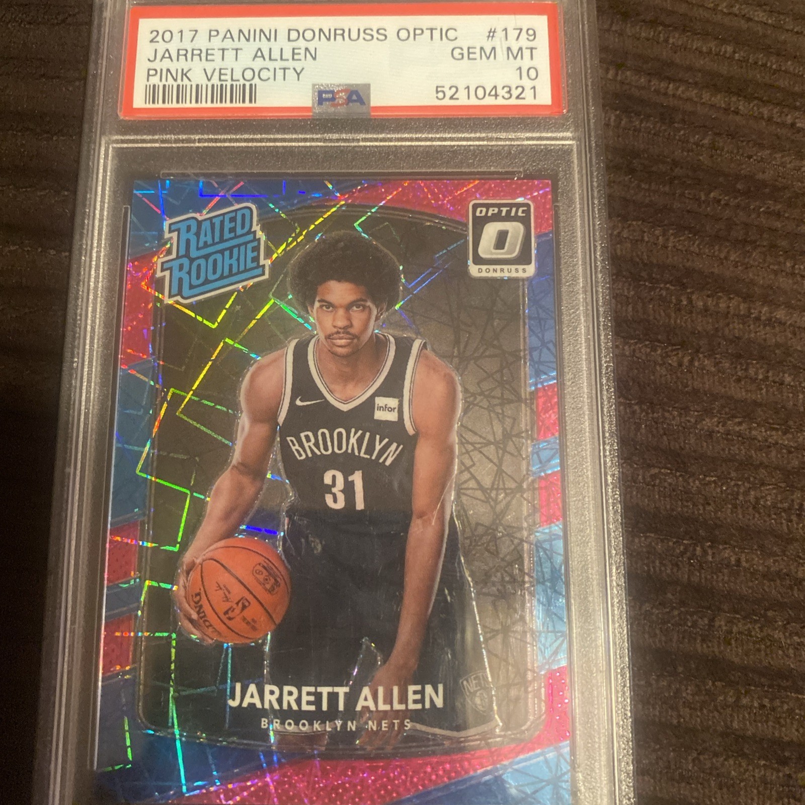 2017-18 Panini Donruss Optic -Rated Rookie Jarrett Allen #179 PinkPrizm /79 (RC)