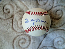 Mickey Vernon signed OAL official Budig ball autograph baseball JSA cert