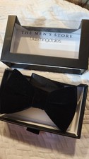 NWT The Men's Store Bloomingdale's Black Silk ADJUSTABLE Bow Tie