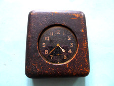 J C Vickery Goliath Pocket Watch in Case.. .. 65mm.. Black Dial Open Front..GWC