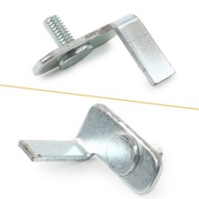 Tubo testata posteriore staffa scarico linguetta adatta Harley Touring 1998-2008 argento