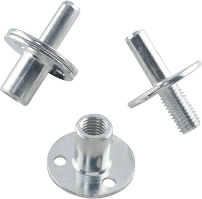 2 Sets Metal M12 Bed Post Connector Screw-In T-Nut Bedpost Connector Furniture H