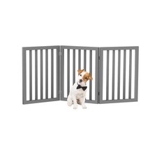 Indoor Pet Gate - 3-Panel Folding Dog Gate for Stairs or Doorways - 54x24-Inc...