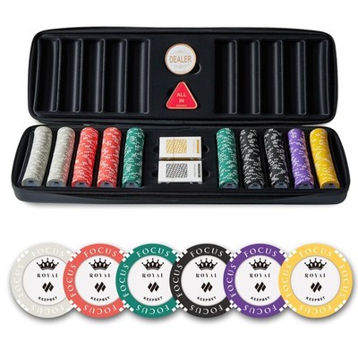 KEEPBET 14 Gram Clay Game Poker Chips Set for Texas Hold em 500PC Blank Chips