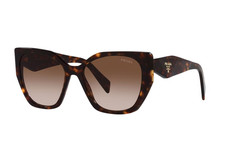 Prada PR19ZS 2AU6S1 Rectangle Sunglasses in Tortoise/Brown Lens 100 