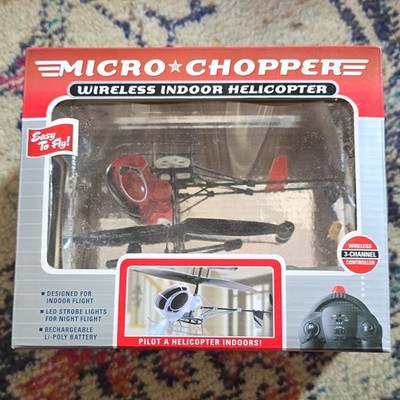 Excalibur Electronics Micro Chopper Wireless Indoor RC Helicopter Red Black LED