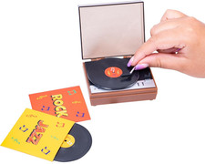 Teeny Town Smallest TURNTABLE Toy Record Player Mini World Music