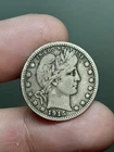 1915- D Barber Silver Quarter VF #2