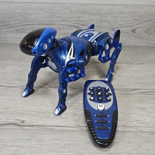 WowWee Robopet Robot Dog Blue Metallic 2005 8096 Vintage Interactive Cyber Pet