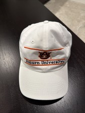 Auburn University Tigers The Game Split Bar Snapback Hat White 1990s Version